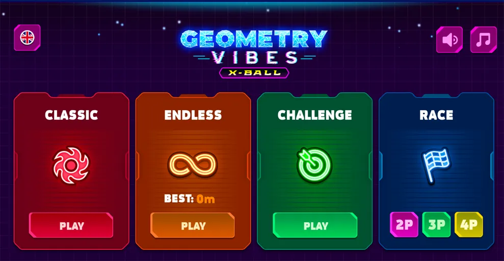 Geometry Vibes X Ball gameplay screenshot